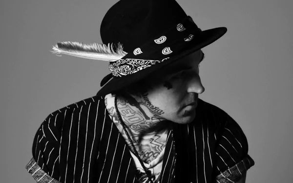 Black & White rapper American Michael Wayne Atha music Yelawolf HD Desktop Wallpaper | Background Image