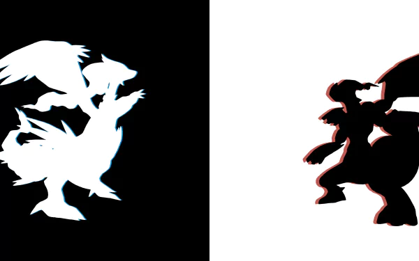 Pokemon Zekrom (Pokemon) Reshiram (Pokémon) video game Pokemon: Black and White HD Desktop Wallpaper | Background Image