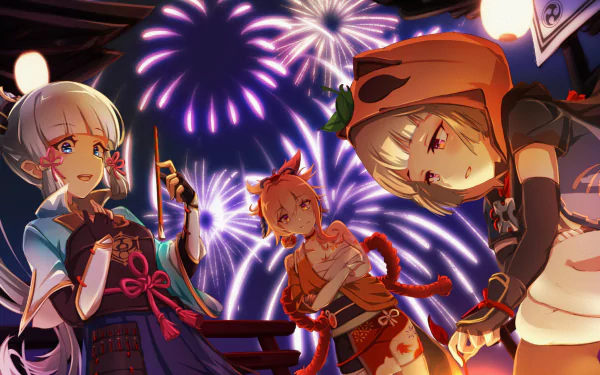 Yoimiya (Genshin Impact) Kamisato Ayaka (Genshin Impact) Sayu (Genshin Impact) video game Genshin Impact HD Desktop Wallpaper | Background Image