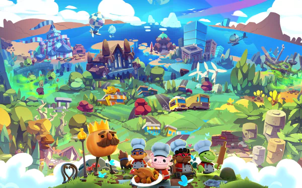 video game Overcooked! All You Can Eat HD Desktop Wallpaper | Background Image