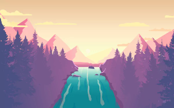 nature river artistic landscape HD Desktop Wallpaper | Background Image