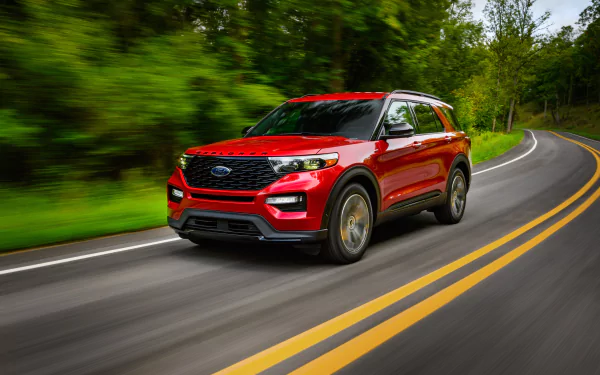  2022 Red Ford Explorer ST-Line