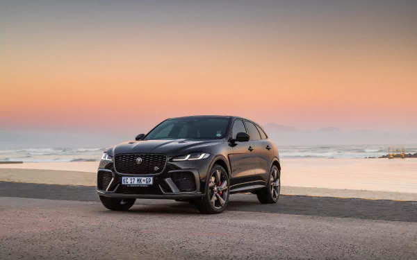  2021 Black Jaguar F-Pace SVR