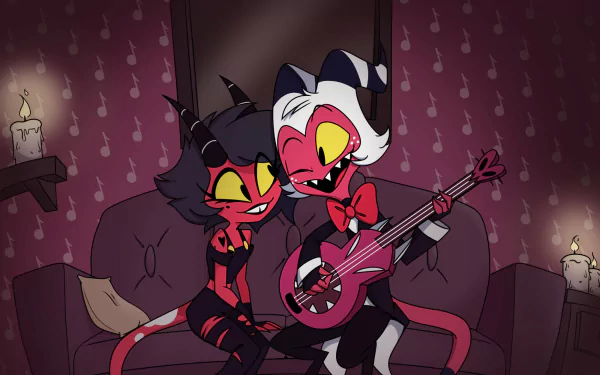 Moxxie (Helluva Boss) Millie (Helluva Boss) TV Show helluva boss HD Desktop Wallpaper | Background Image