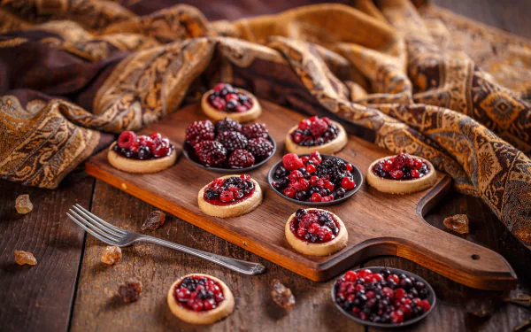 tartlet berry food dessert HD Desktop Wallpaper | Background Image