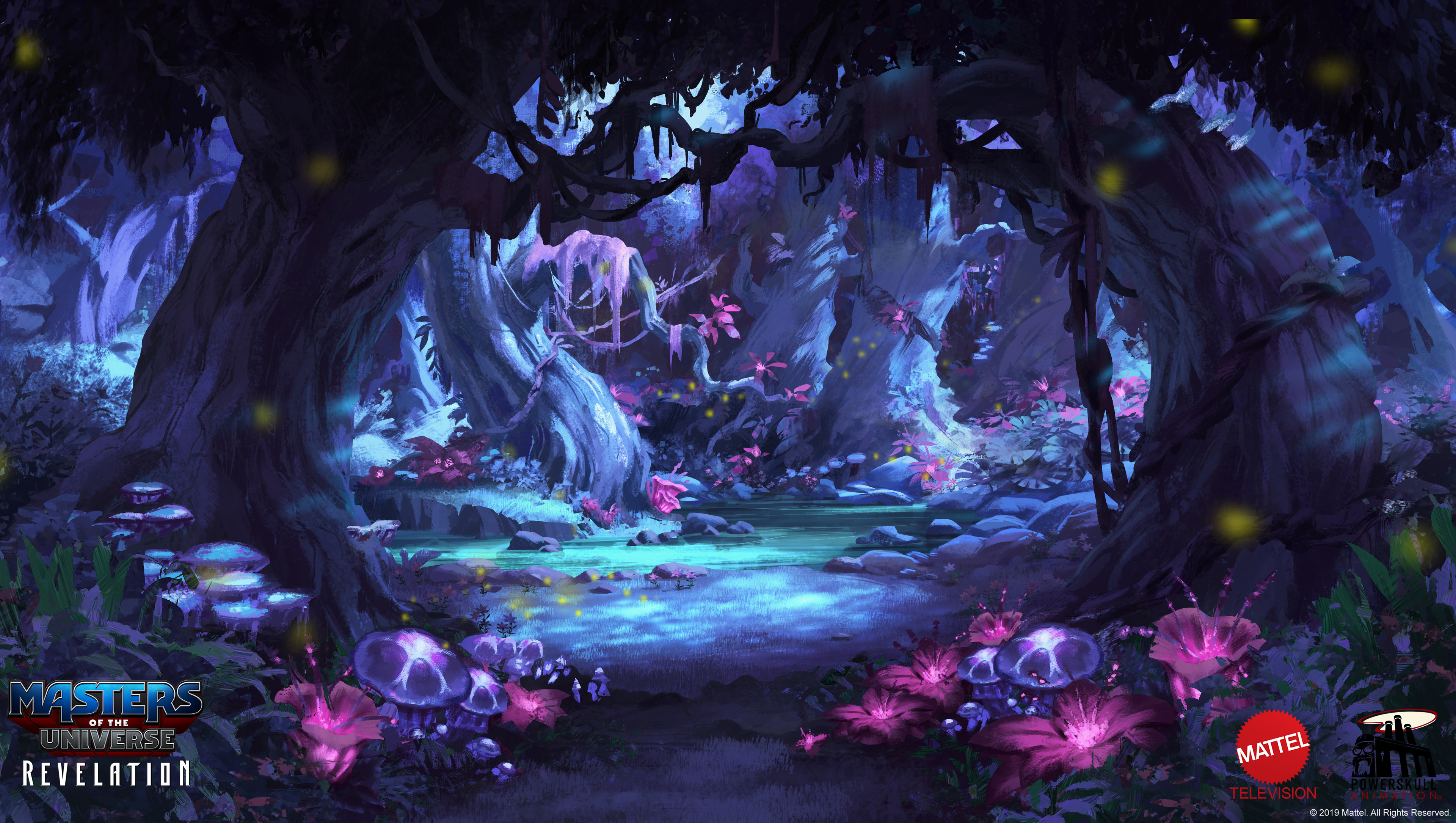 Masters of the Universe: Revelation enchanted forest scene HD desktop wallpaper.