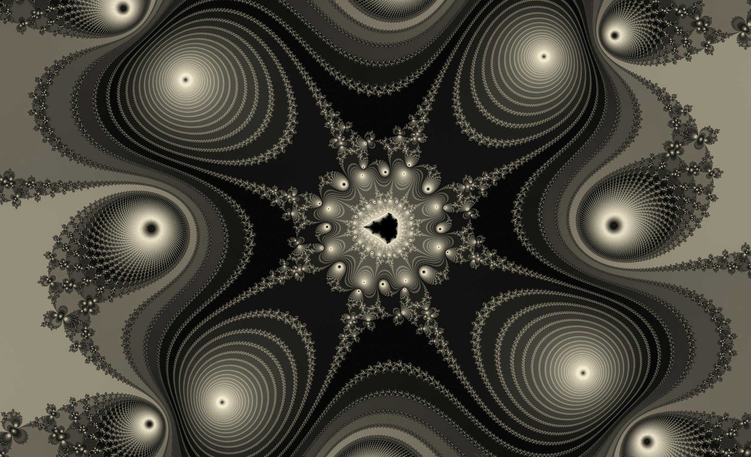 Download Black Abstract Fractal HD Wallpaper