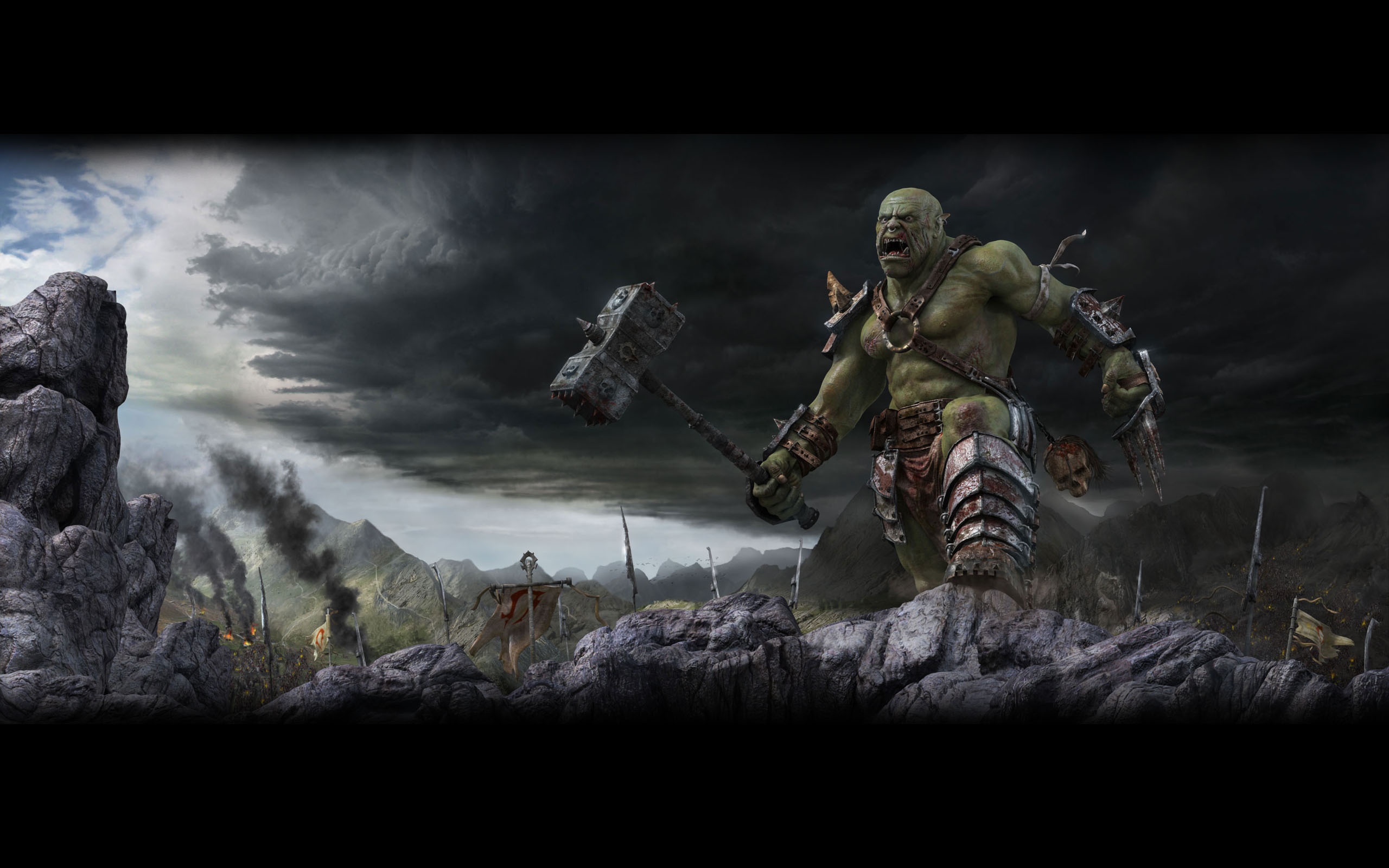 A fearsome orc from a fantasy realm.