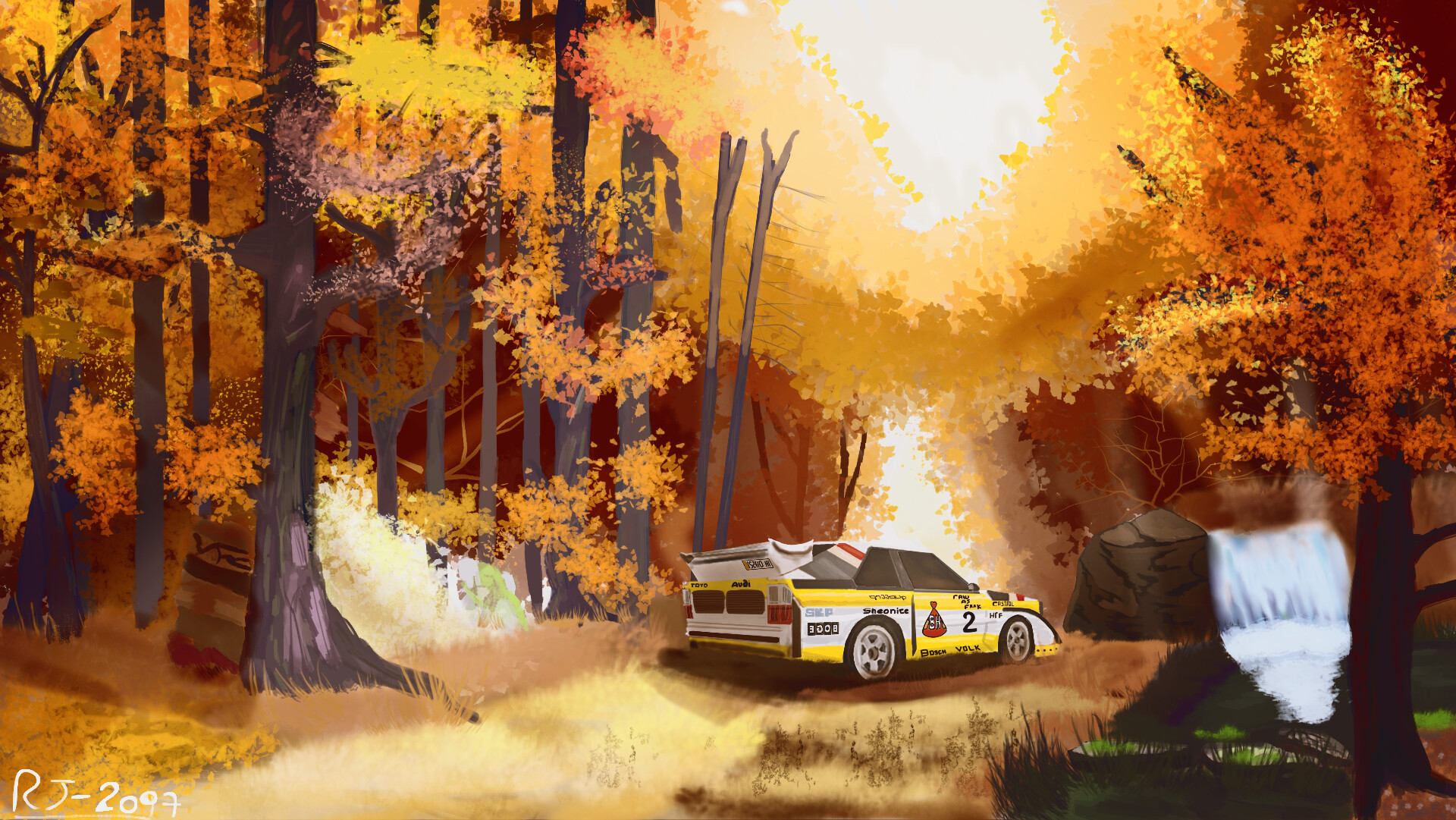 Art of Rally Game Autumn Scenery HD Wallpaper by Ric J