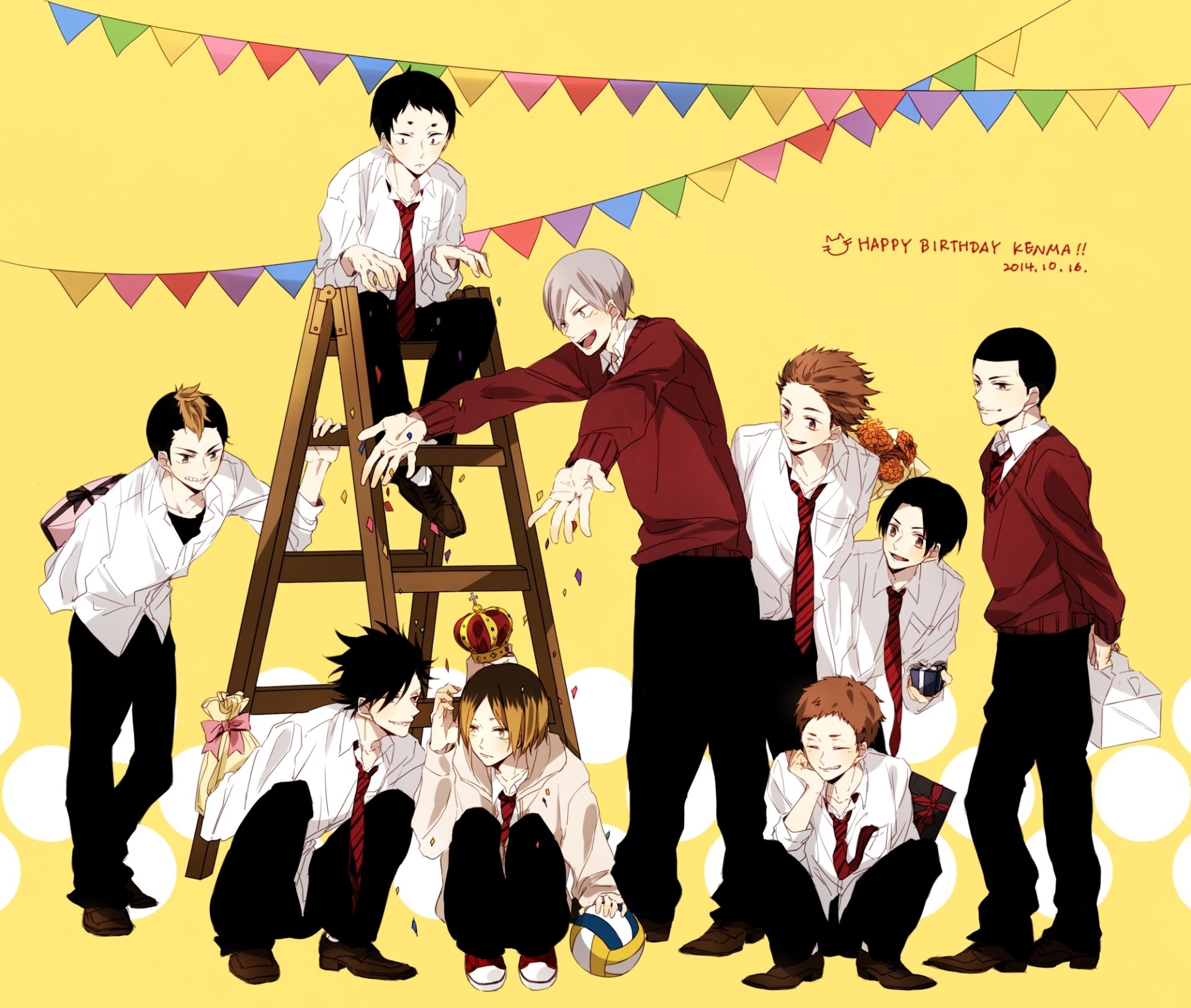 Download Nekoma High Taketora Yamamoto Morisuke Yaku Yūki Shibayama Tetsurō Kuroo Kenma Kozume Nobuyuki Kai Sō Inuoka Lev Haiba Shōhei Fukunaga Anime Haikyū!! HD Wallpaper