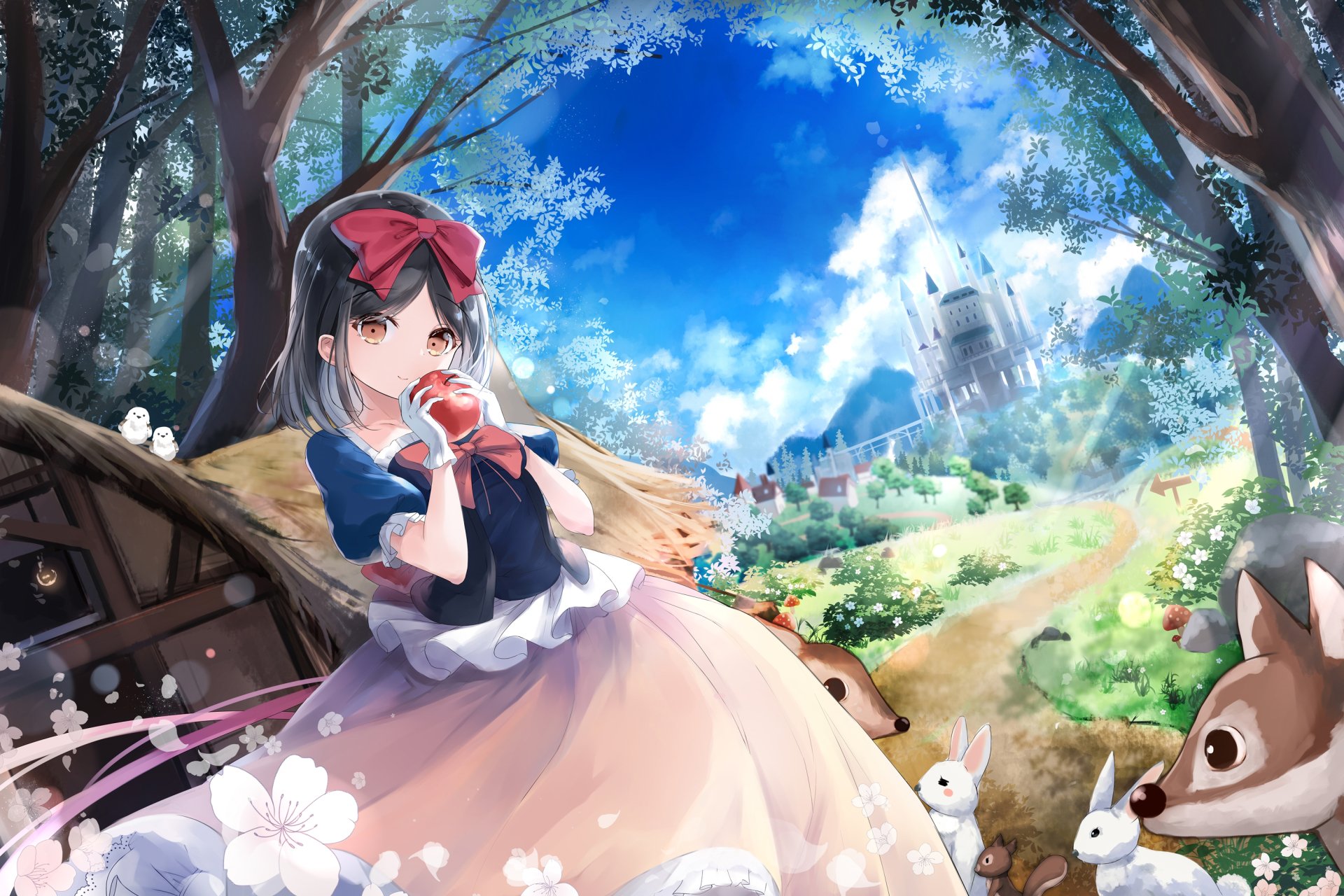 Download Snow White Anime Girl Anime Girl HD Wallpaper