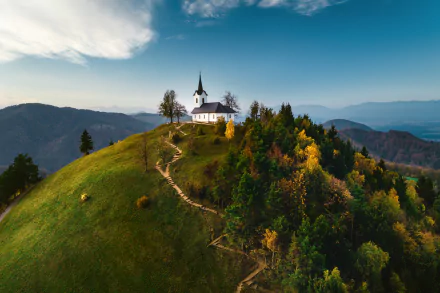 The Sv. Jakob hill in the Polhov Gradec Hill Range near Ljubljana. by Valentin Valkov