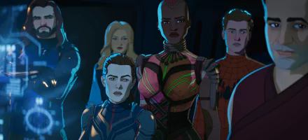 Peter Parker Bucky Barnes Hope Van Dyne Winter Soldier spider man Okoye (Marvel Comics) Wasp (Marvel Comics) Sharon Carter Bruce Banner TV Show What If... HD Desktop Wallpaper | Background Image