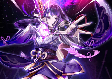 Baal Raiden Shogun (Genshin Impact) video game Genshin Impact HD Desktop Wallpaper | Background Image