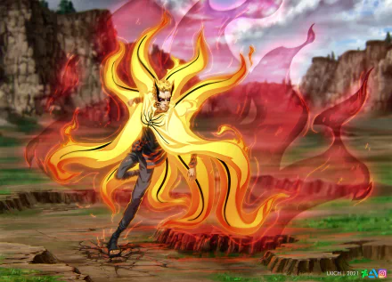 Baryon Mode (Naruto) Naruto Uzumaki Anime Boruto HD Desktop Wallpaper | Background Image