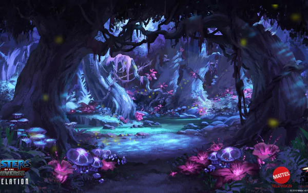 Masters of the Universe: Revelation enchanted forest scene HD desktop wallpaper.