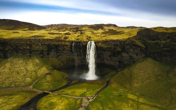 Earth Seljalandsfoss Waterfalls Waterfall HD Wallpaper | Background Image