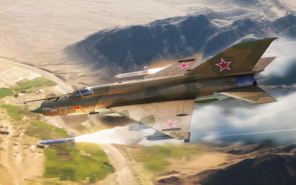 warplane jet fighter military Mikoyan-Gurevich MiG-21 HD Desktop Wallpaper | Background Image