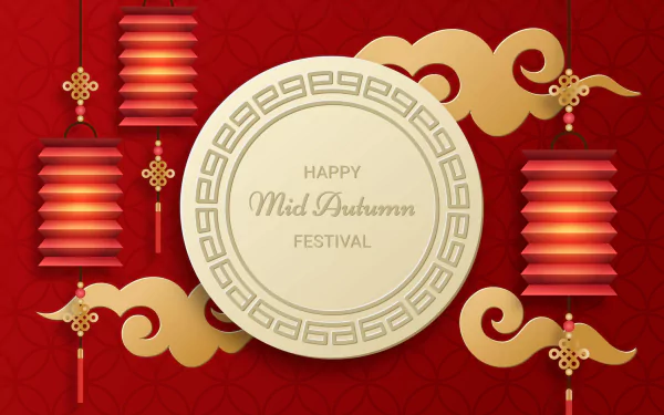 Moon Festival holiday Mid-Autumn Festival HD Desktop Wallpaper | Background Image