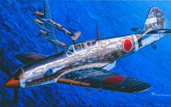 warplane military Kawasaki Ki-61 HD Desktop Wallpaper | Background Image