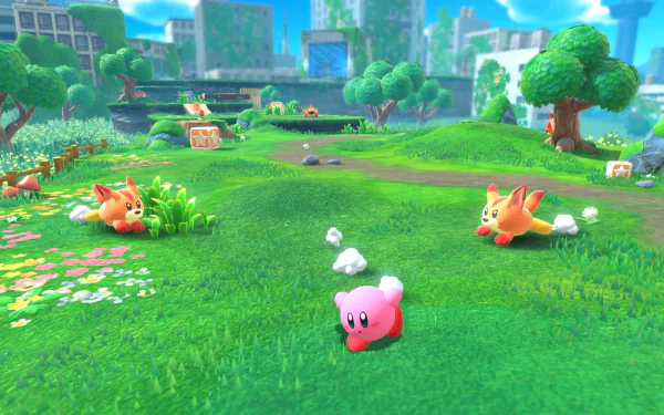 Kirby video game Kirby and The Forgotten Land HD Desktop Wallpaper | Background Image