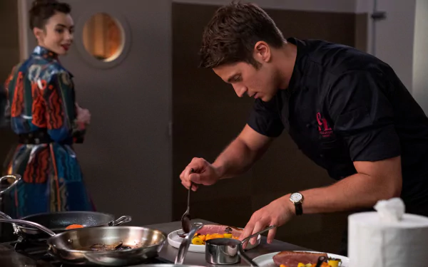 Lucas Bravo TV Show Emily in Paris HD Desktop Wallpaper | Background Image