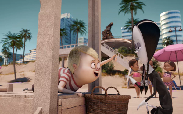 Pugsley Addams Wednesday Addams Morticia Addams Gomez Addams movie The Addams Family 2 HD Desktop Wallpaper | Background Image