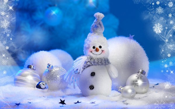 Día festivo Navidad Christmas Ornaments Muñeco de nieve Fondo de pantalla HD | Fondo de Escritorio