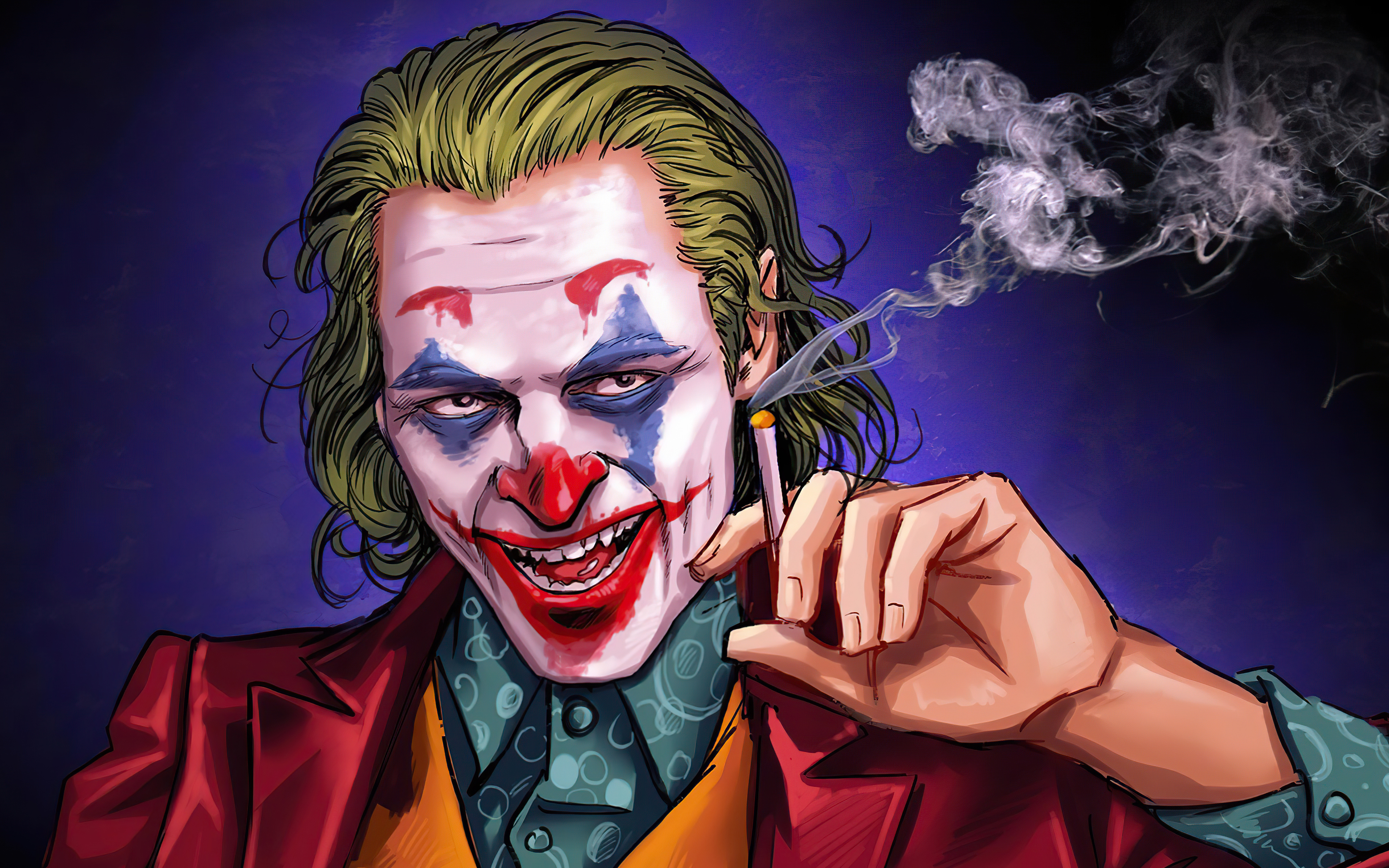 Joker 4k Ultra HD Wallpaper by Hikaru Yagi