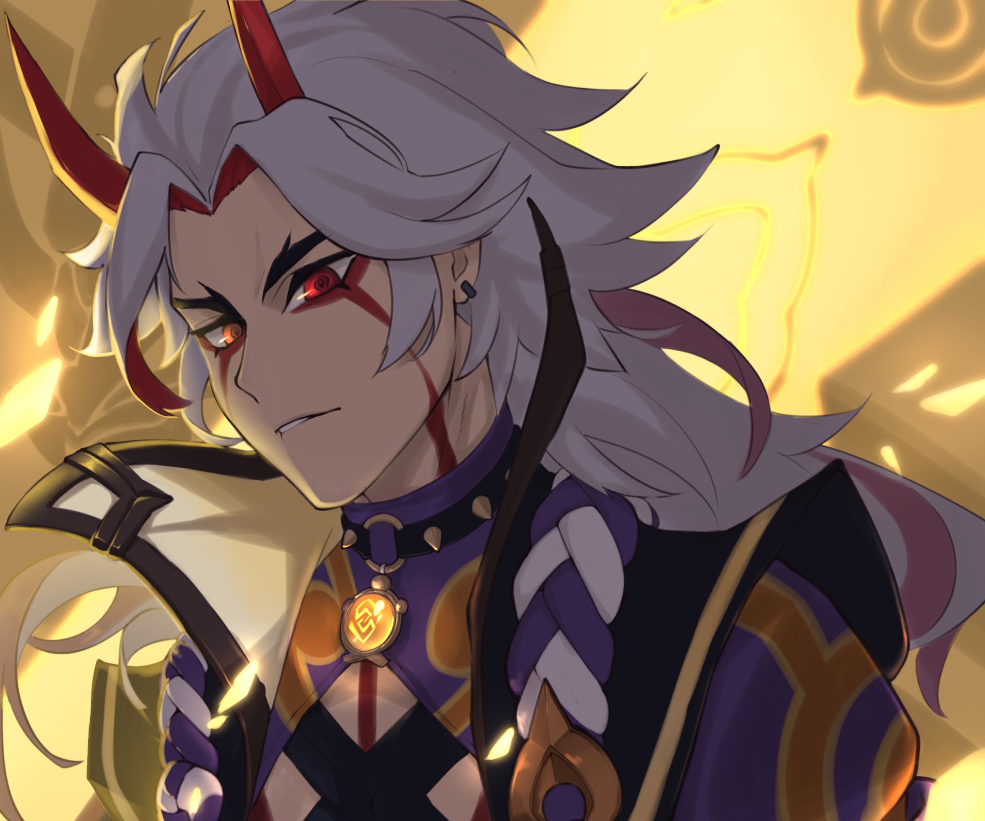 Download Arataki Itto Video Game Genshin Impact HD Wallpaper