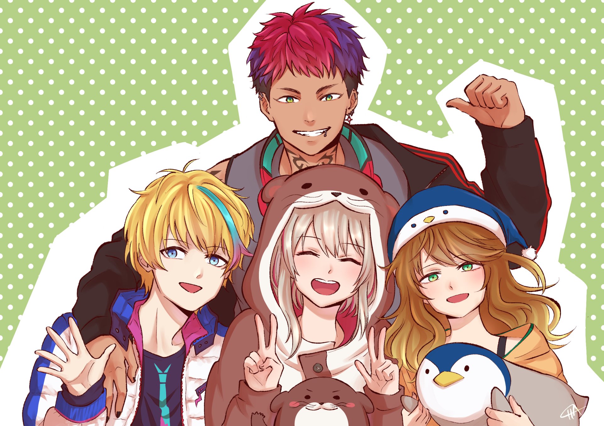 Download Nijisanji Riksa Dhirendra Rai Galilei Miyu Ottavia Amicia Michella Anime Virtual Youtuber HD Wallpaper