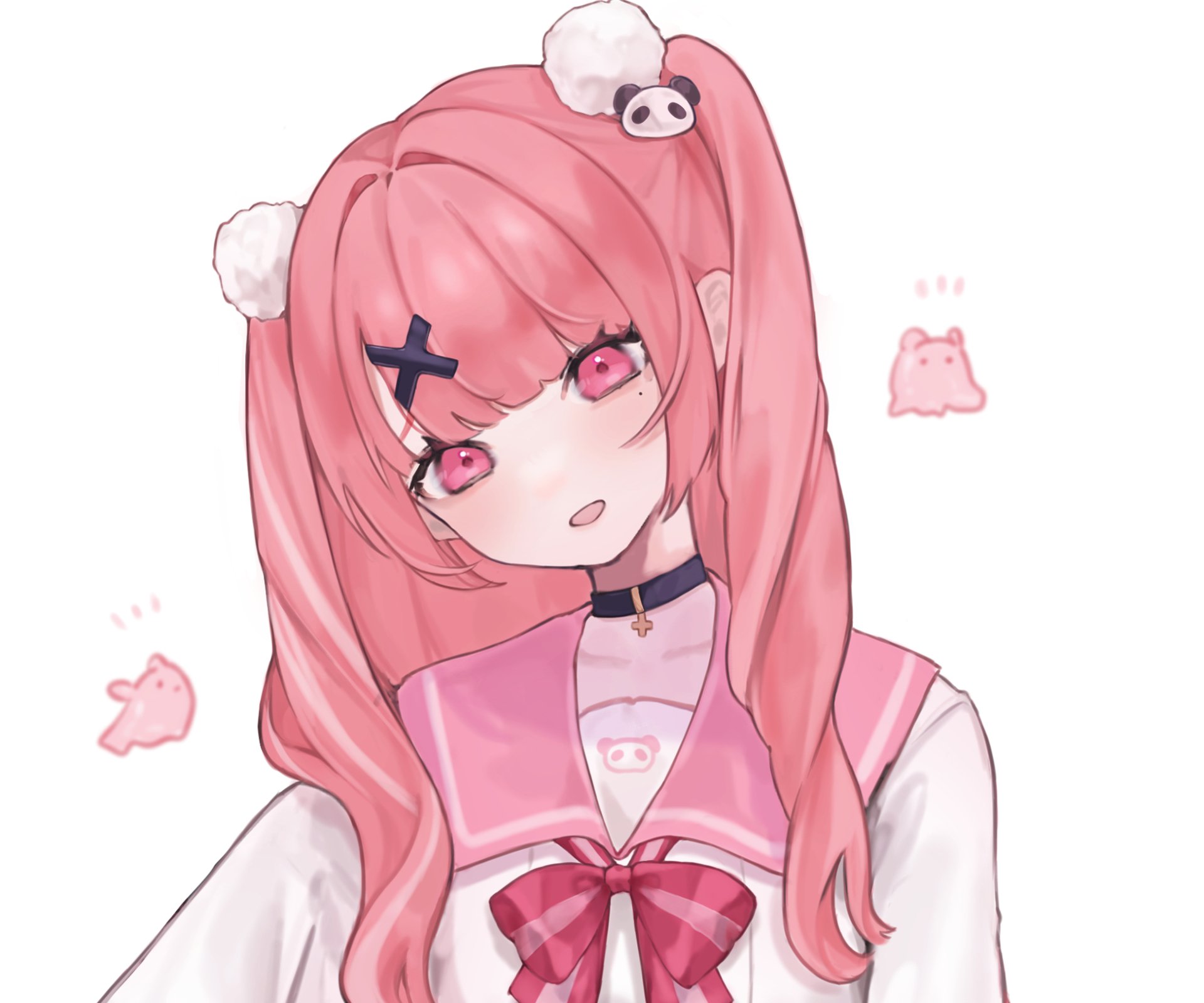 Download Pink Hair Nijisanji Sasaki Saku Anime Virtual Youtuber HD Wallpaper