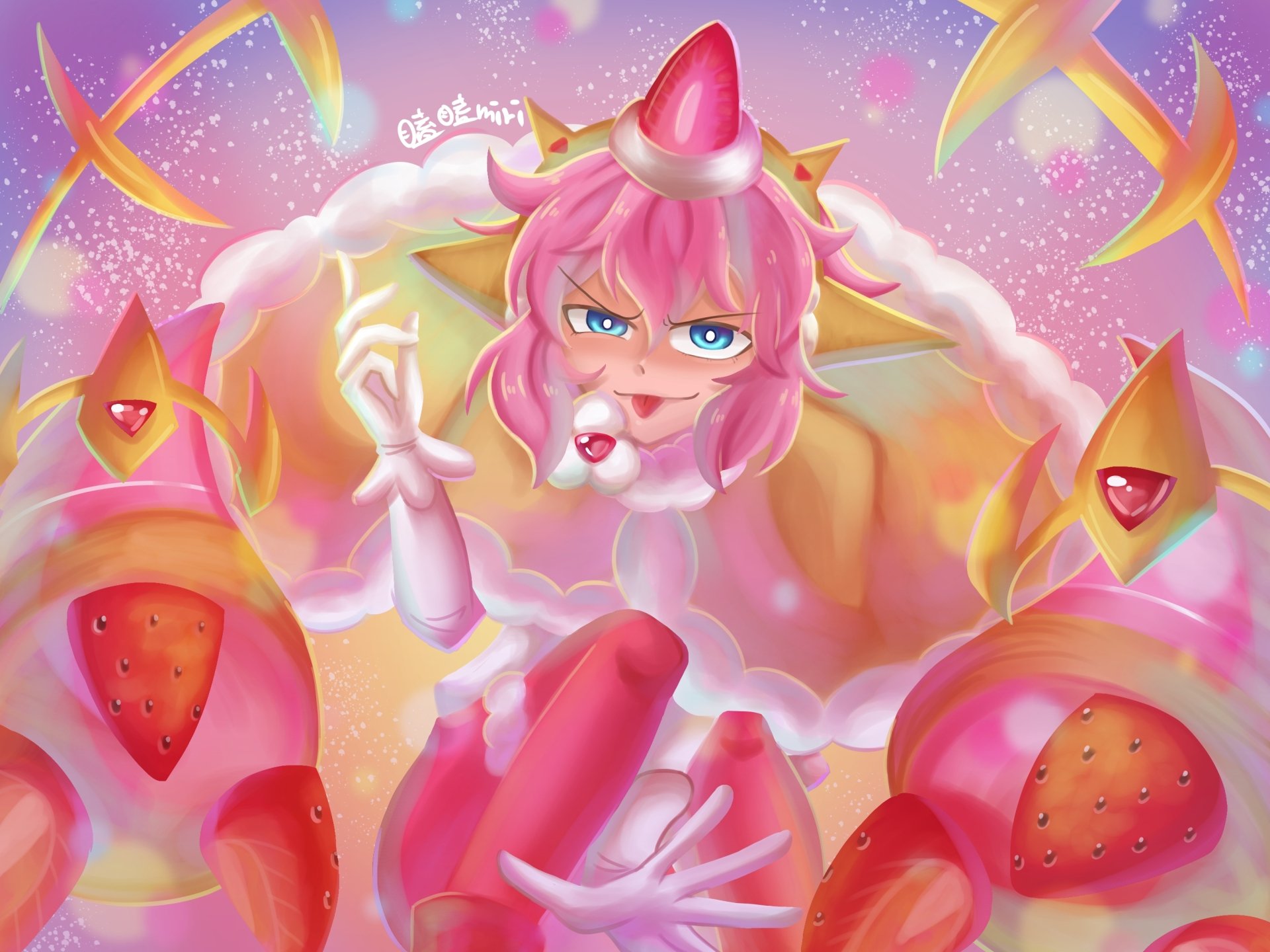 Download Strawberry Crepe Cookie Video Game COOKIE RUN: KINGDOM HD Wallpaper