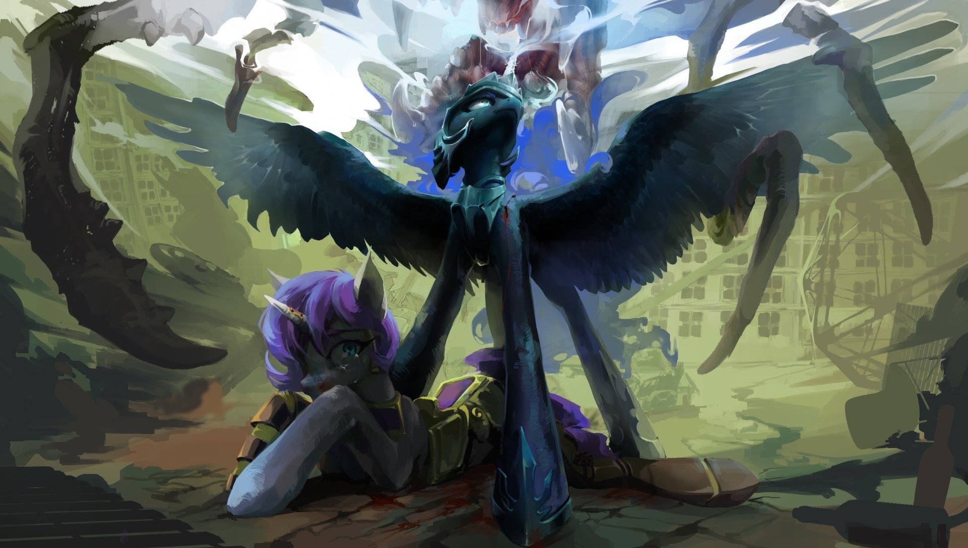 Download Nightmare Moon (My Little Pony) TV Show My Little Pony: Friendship Is Magic HD Wallpaper by kaikamoi