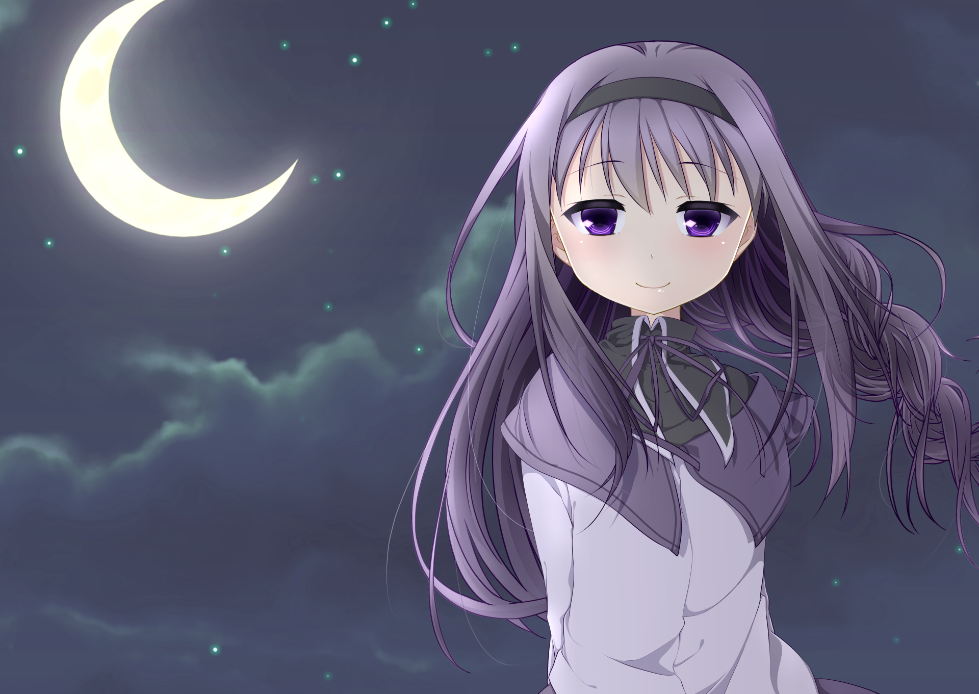 Download Purple Eyes Homura Akemi Anime Puella Magi Madoka Magica 4k Ultra HD Wallpaper