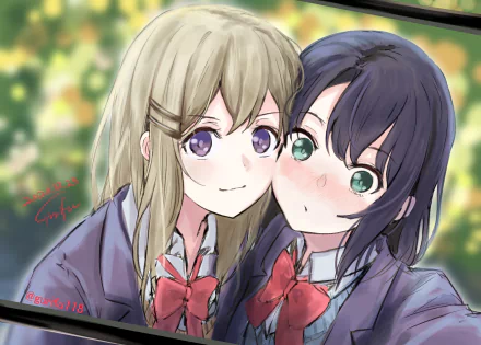 Hougetsu Shimamura Sakura Adachi Anime Adachi to Shimamura HD Desktop Wallpaper | Background Image