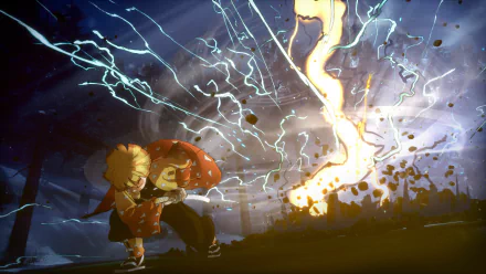 Zenitsu Agatsuma video game Demon Slayer -Kimetsu no Yaiba- The Hinokami Chronicles HD Desktop Wallpaper | Background Image