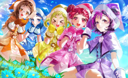 Aiko Senō Onpu Segawa Doremi Harukaze Hazuki Fujiwara Momoko Asuka Anime Ojamajo Doremi HD Desktop Wallpaper | Background Image
