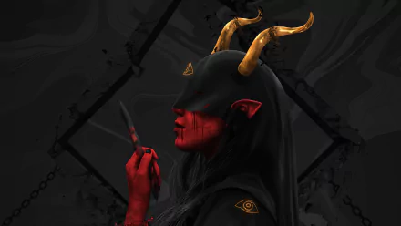 horns dark demon HD Desktop Wallpaper | Background Image