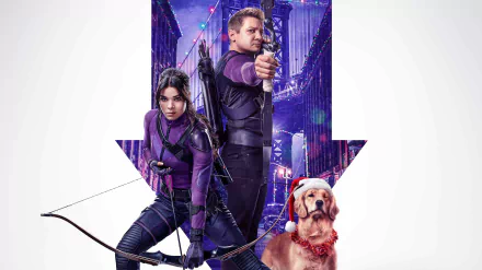 Lucky the Pizza Dog Clint Barton Kate Bishop Jeremy Renner TV Show Hawkeye HD Desktop Wallpaper | Background Image
