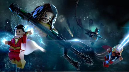 Batman Supergirl Billy Batson Shazam (DC Comics) Aquaman video game LEGO DC Super Villains HD Desktop Wallpaper | Background Image