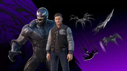 Eddie Brock Venom Tom Hardy video game Fortnite HD Desktop Wallpaper | Background Image