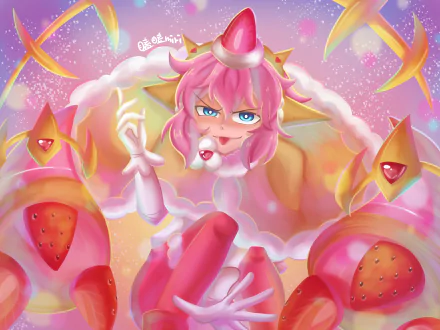 Strawberry Crepe Cookie video game COOKIE RUN: KINGDOM HD Desktop Wallpaper | Background Image