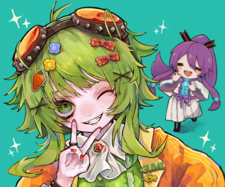 green hair GUMI (Vocaloid) Anime Vocaloid HD Desktop Wallpaper | Background Image