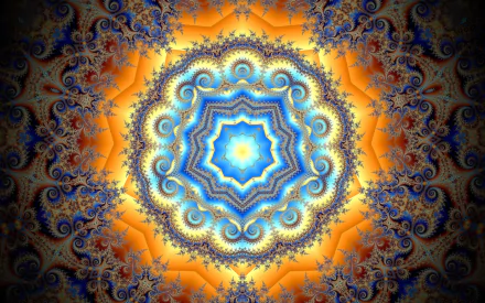 mandala Abstract fractal HD Desktop Wallpaper | Background Image