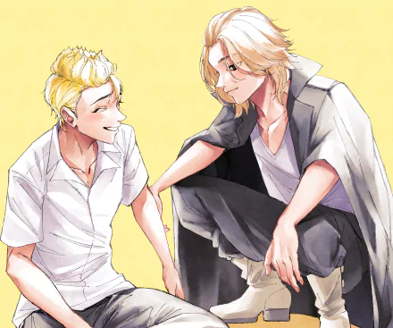 Mikey Manjiro Sano Takemichi Hanagaki Anime Tokyo Revengers HD Desktop Wallpaper | Background Image