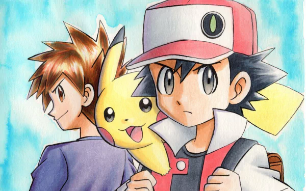 Pikachu Blue (Pokémon) Red (Pokémon) video game Pokemon: Red and Blue HD Desktop Wallpaper | Background Image