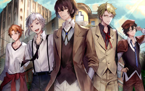 Jun'ichirō Tanizaki Atsushi Nakajima Doppo Kunikida Ranpo Edogawa Osamu Dazai Anime Bungou Stray Dogs HD Desktop Wallpaper | Background Image