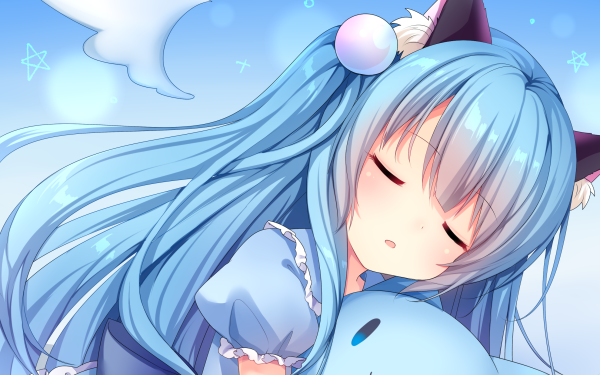 Anime Girl Nekoha Shizuku Sleeping HD Wallpaper | Background Image