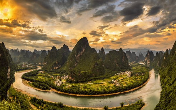 Photography Landscape Mountain River China HD Wallpaper | Background Image